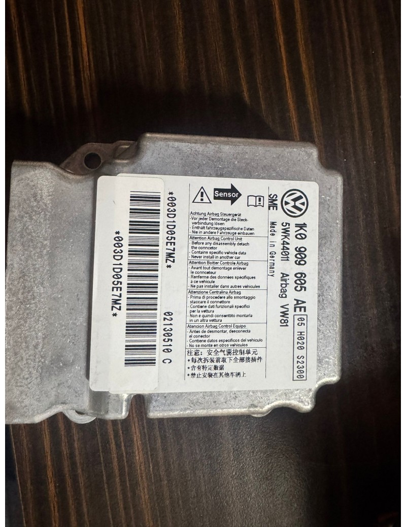 1k0909605ae golf 5 air bag beyni